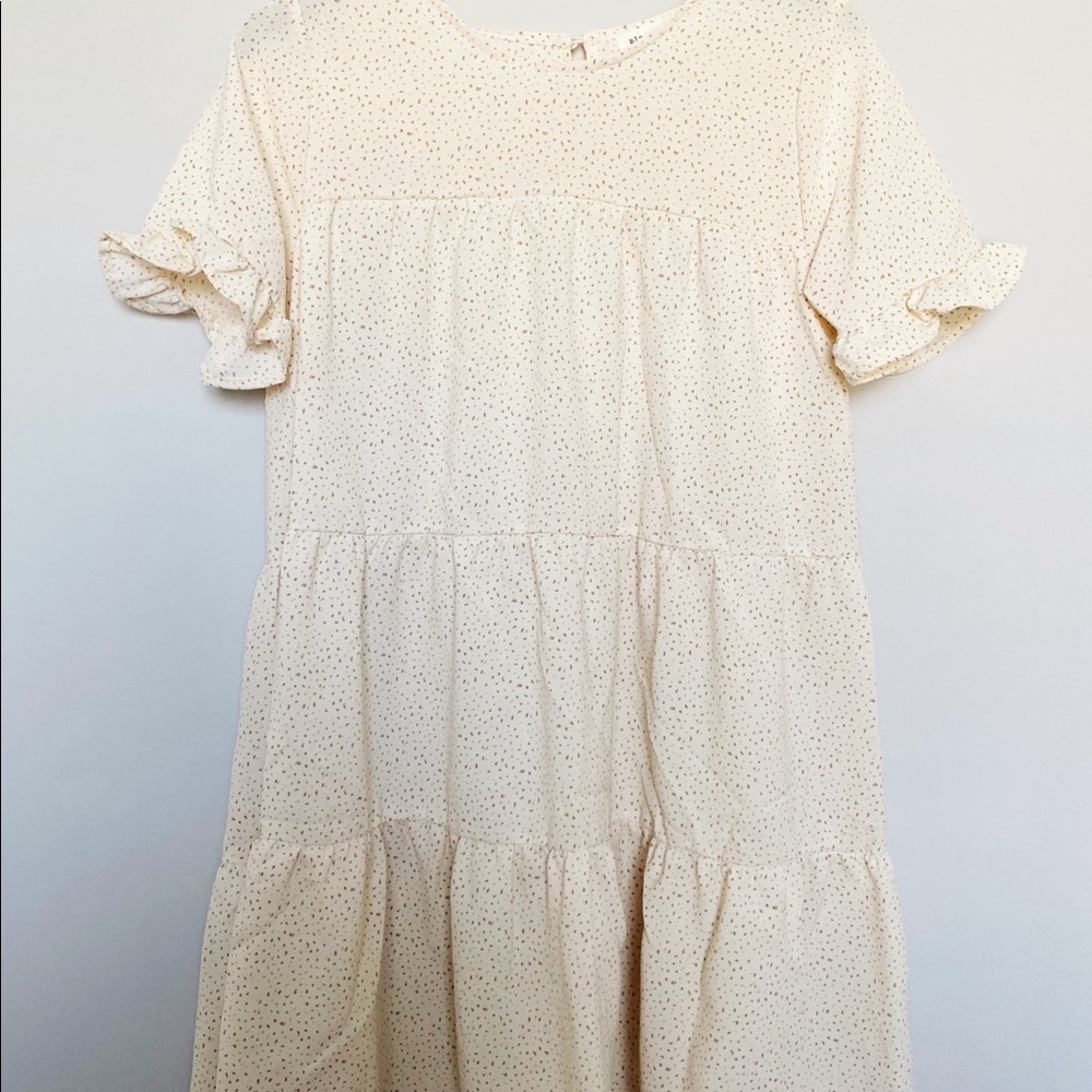 Speckled Tiered Ruffle Dress